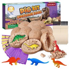 12 Pack Dinosaur Egg Dig Kit Excavation Science STEM Toys for Kids