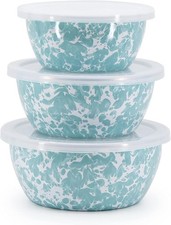 Enelware Nesting Stora Bowls with Lids, Set of 3, Sea Glass