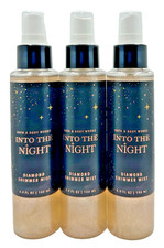 NEW Bath  Body Works Lot of 3 Into The Night Diamond Shimmer Mist Spray 4.9 oz