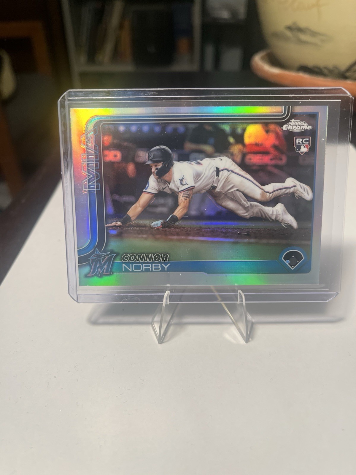 2025 Topps Chrome - Image Variation Connor Norby #199 (RC) Refractor Marlins