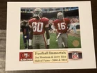 Joe Montana ,Jerry Rice Autographed signed 5x7 Photo In a 8x10 Matt with COA.HOF