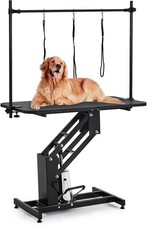 Hydraulic Pet Dog Grooming Table Max Load 350Lbs with Adjustable Overhead Arm