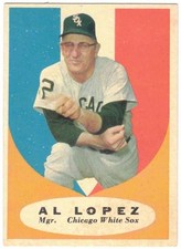 1961 Topps #132, HOFer Al Lopez, Mgr, Chicago White Sox, baseball card