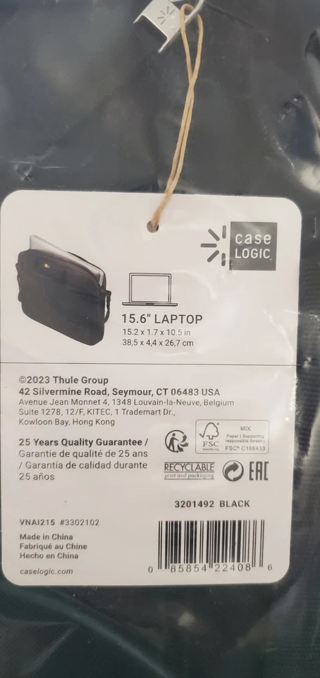 Case Logic Notebook-Schultertasche 15.6" Schwarz (38.5 x 4.4x 26.7cm) - Bild 2 von 4