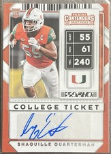 Shaquille Quarterman 2020 Contenders Draft Picks Auto Autograph Rookie Miami