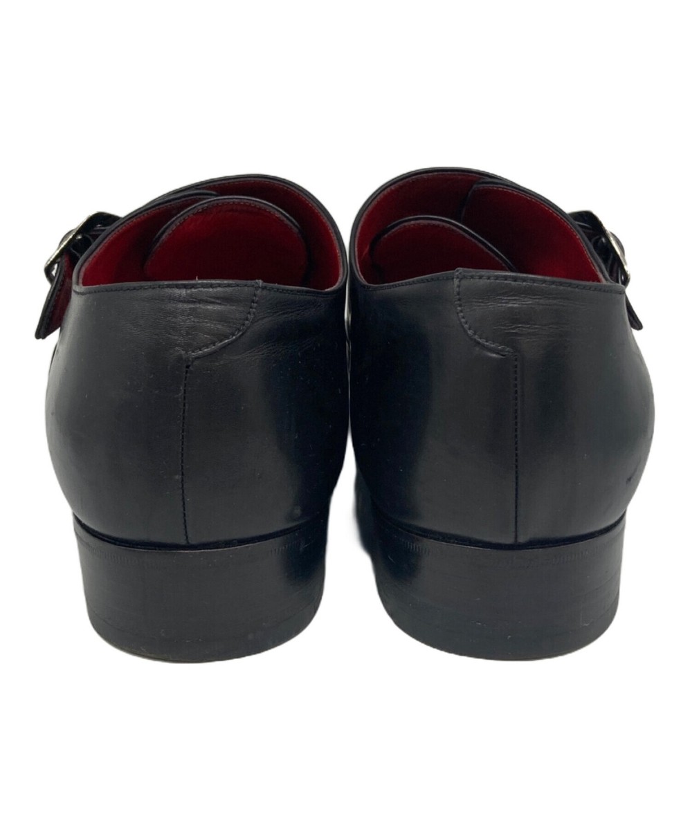 VTG Artioli Star Handmade in Italy Black Leather Fringe Monk Strap Dress Shoes Star artioli loafers men - Gem main image 3