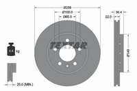 Textar 92098603 Bremsscheibe FüR Audi Seat Skoda Vw