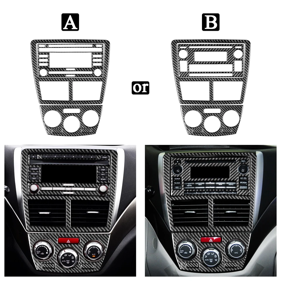 Kit de molduras interiores completas de fibra de carbono real para Subaru Impreza WRX STI 2008-14 Foto 3 de 4