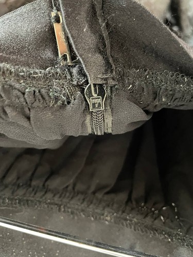 Chanel Boutique Damen Rüschen Midi Rock Größe 38 Schwarz Seidenmischung Rücken - Bild 7 von 7