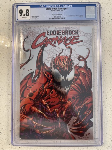 Eddie Brock Carnage #1  Marvel Comic 4/25 Mark Bagley Foil Variant CGC 9.8