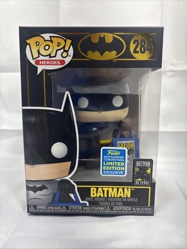 Batman With Con Bag #284 2019 SDCC Exclv. Funko Pop Sold Out Fast 80 JJ0220JW