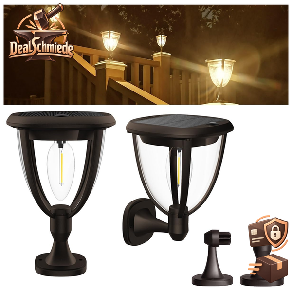 Solarlampen AußEn 2Er Set WarmweißE LED Wandleuchte FüR Garten Terrasse-image