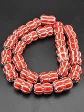 Vintage Venetian Unique style Chevron Beads 15mm