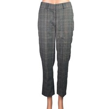 Vero Moda Womens Gray Plaid Checkered Mid Ris...