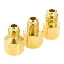 R134A R22 Brass Refrigerant Tank Adapter, R410a Vacuum Pump Adapter Fitting