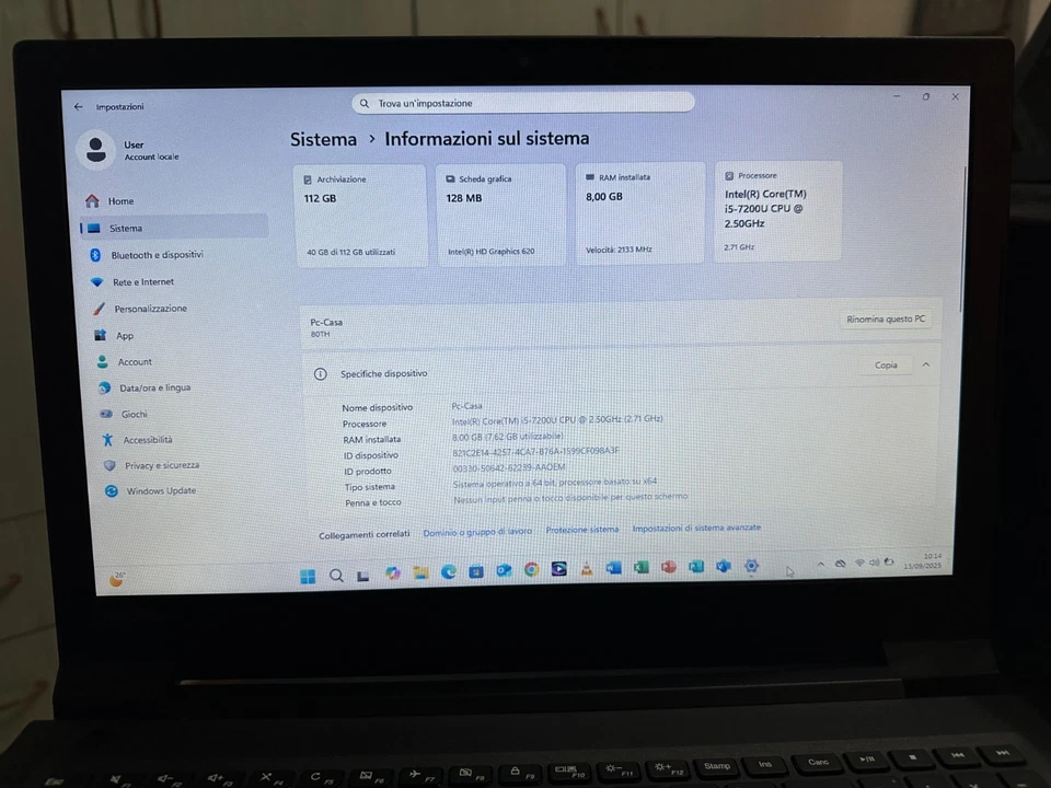 Lenovo V110 15,6'' Laptop | Intel i5-7200U | 8GB RAM | 120GB SSD - Immagine 3 di 4