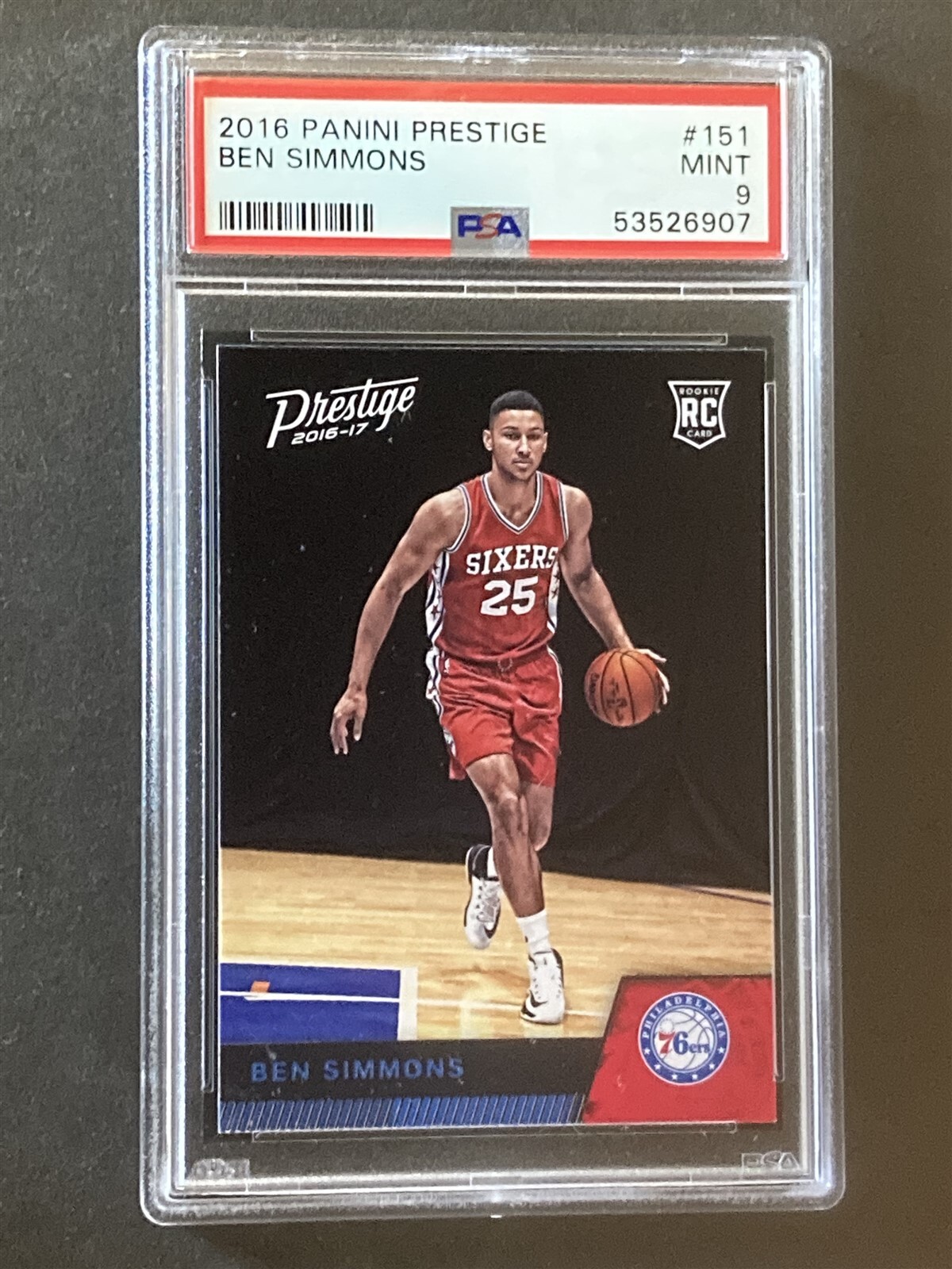 2016 Prestige #151 Ben Simmons RC 76ers MINT PSA 9