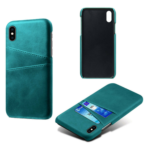 Custodia posteriore porta carte in pelle per iPhone 16 15 14 13 12 11 Pro Max 7 8+ XS XR - Foto 19 di 31