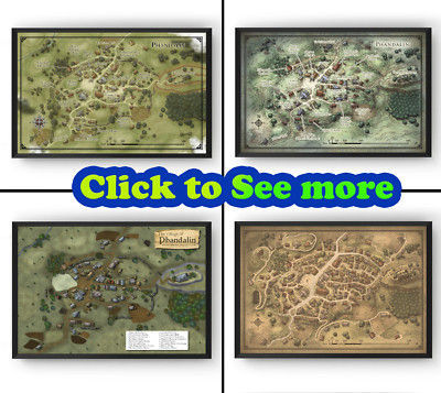 High quality poster Phandalin, Dungeons & Dragons Map ,Dungeons and Dragons