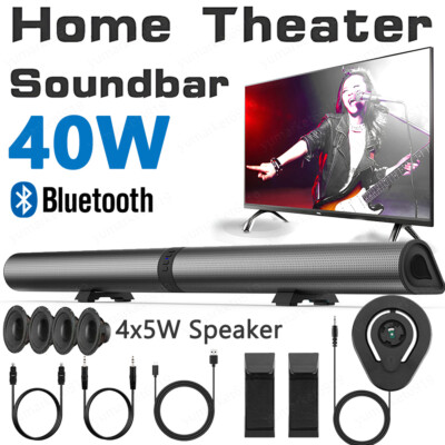 Sound Bar TV Sound System Bluetooth Speaker Wireless Subwoofer Bass Home Theater