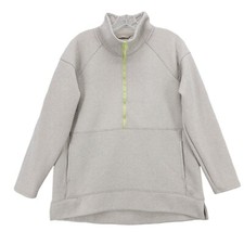 LL BEAN Flex Forward Quilted Half Zip Pullover Beige Heather Women's LARGE