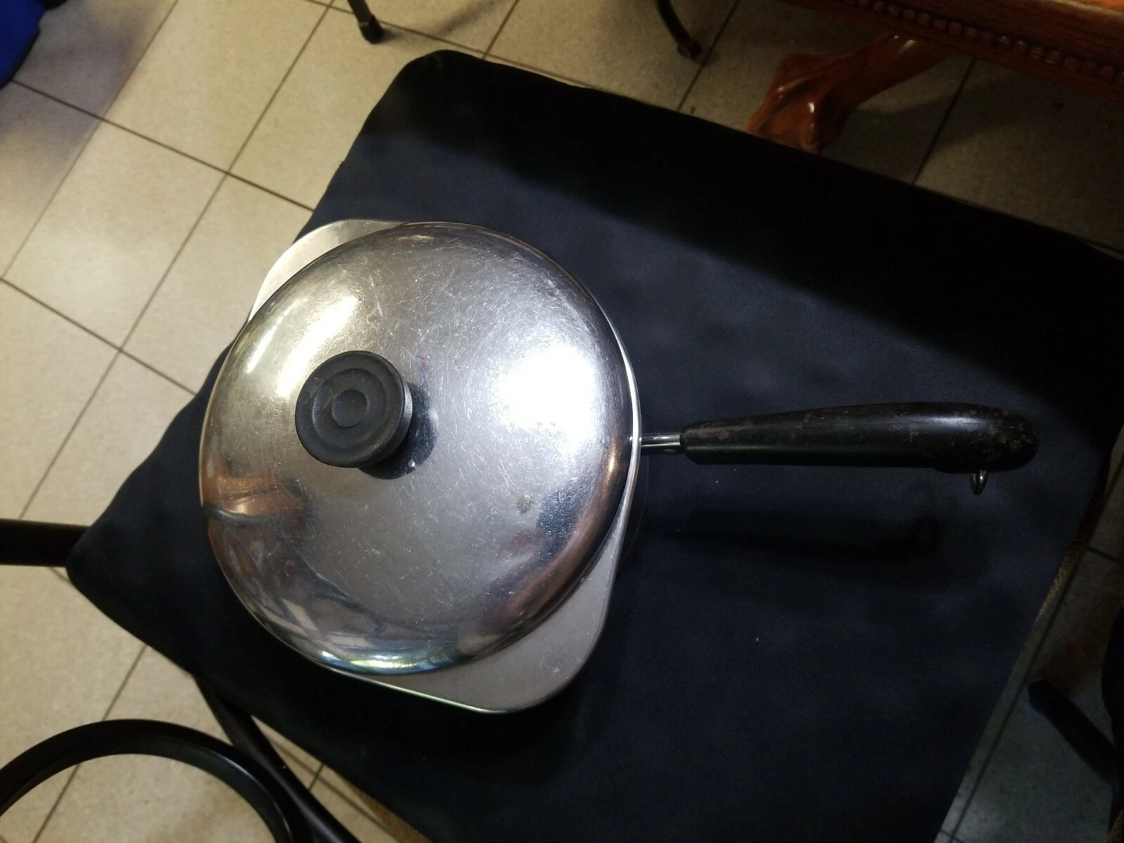 1992 Revere Ware Pot w Lid, insert 3 piece Stainless Steel Copper 2 Qt Sauce Pan