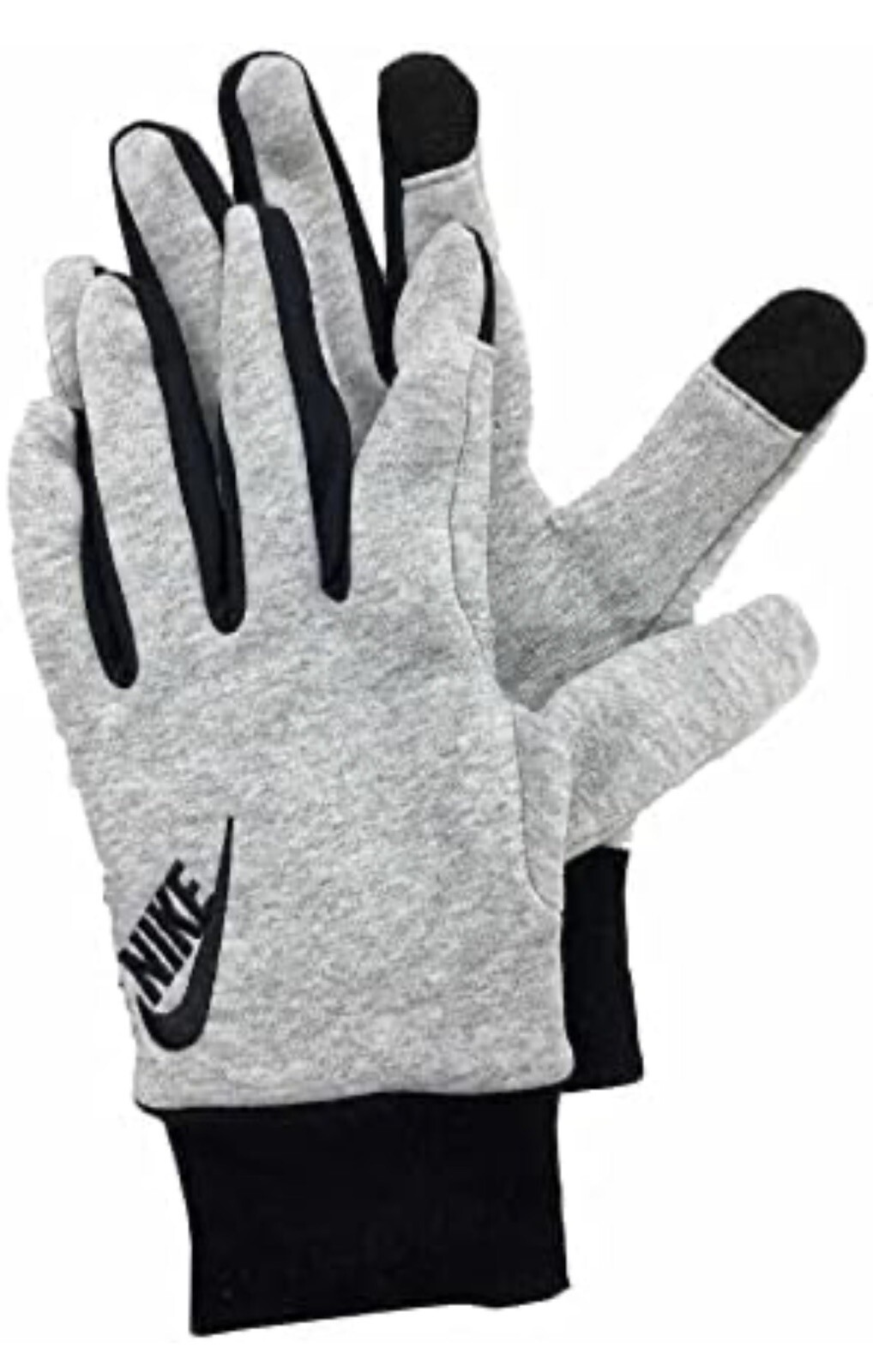Nike Fleece Gloves Lightweight Cold Weather Touchscreen Compatible Gray