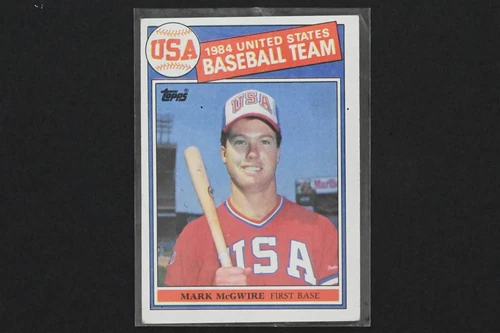 US 1985 Mint Mark MGWIRE Baseball Card Topps 1984 USA team RN0105 combine shipp