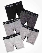 American Eagle 6" Flex Boxer Briefs Underwear AEO 5-Pack Men's S Small New