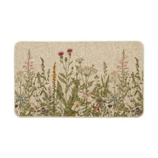 Wildflower Spring Floral Doormat, Flowers Summer Home Decor 17" x 29" Beige