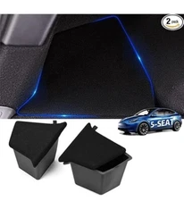 2020 2021 Tesla Model Y Rear Trunk Organizer Storage Boxes with Lids Side Sto...