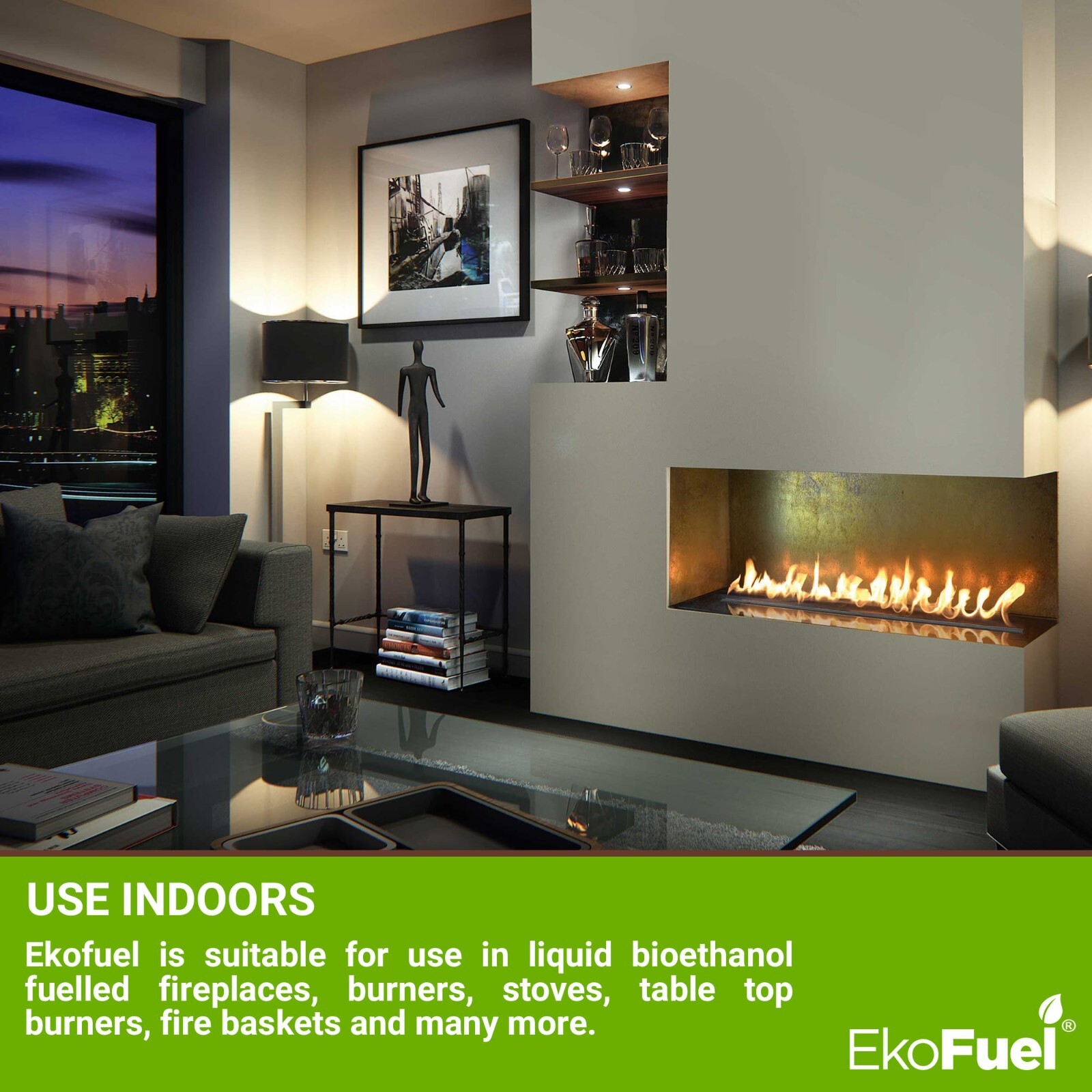 EKOFUEL Bio Ethanol Fuel – Premium Bioethanol for Liquid Fireplaces