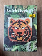 1980 Sew Simple Tiger Latch Hook Kit Made Vintage New in Original Package U.S.A.