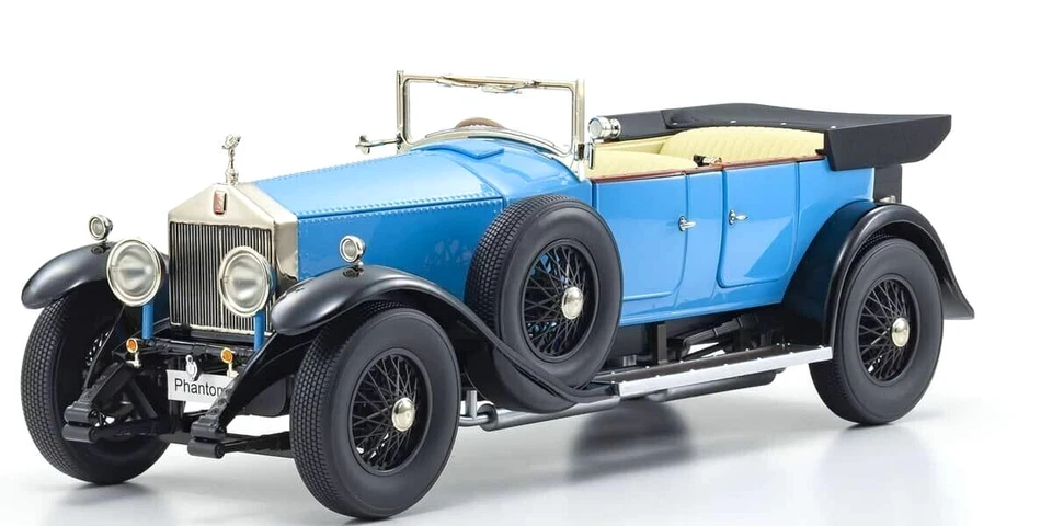 1/18 Rolls-Royce Phantom I Cabriolet 1926 Blue Diecast Model Kyosho KS 08931LB - Image 2 of 4