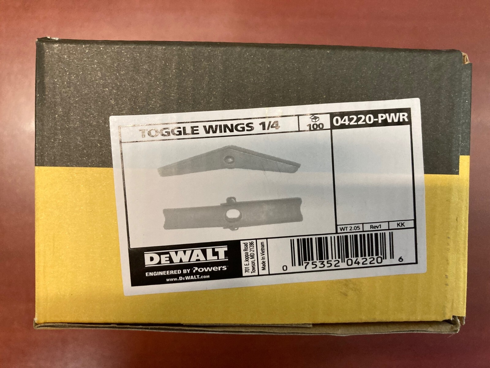 Dewalt Powers Fasteners Toggle Bolt Anchors, Various Sizes 3/16, 1/4, 5/16, 3/8" eBay