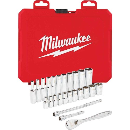 Milwaukee 48-22-9404 26-PC 1/4" Drive Ratchet & Socket Set
