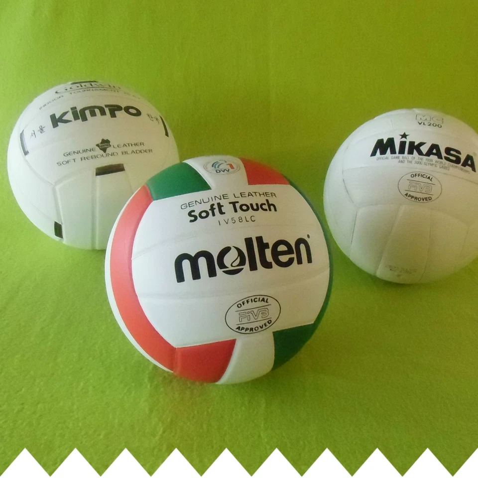 HASHIMOTO ►Echt-LEDER Volleybälle der Volleyball Top-Marken Molten, Mikasa, Kimpo