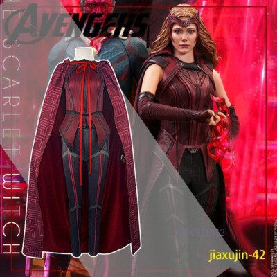 Marvel Scarlet Witch Wanda Django Maximoff Costume Halloween Cosplay Women gifts