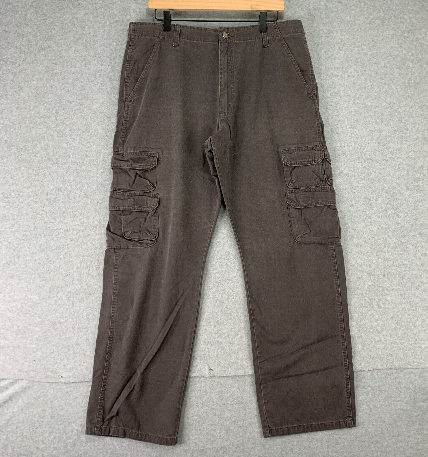 Wrangler Cargo Pants Mens 36x32 Gray Grunge Chore Tactical Workwear Gorpcore-image