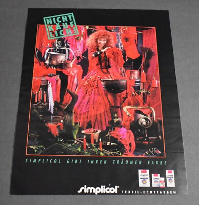 1994 Print Ad German Simplicol Textile Color Dreams Witch Gypsy Halloween art