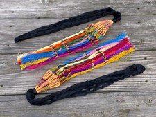 Paranda Hair Accessory Black with Multi color Traditional Hair Paranda Lot of 2