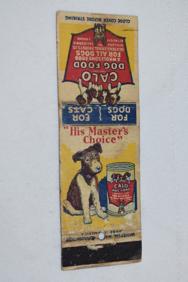 Calo Dog Food Advertising Puppies 20 Strike Matchbook Cover eBay