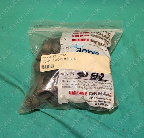 Parker 12-TU-S, 12TU 12TUS, 3/4" Bite Ferrule, Lot of 10 NEW - 第 1/2 張圖片
