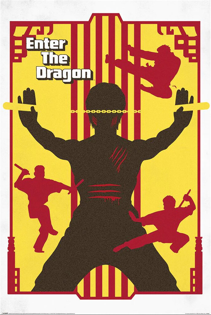 90s デッドストック Enter The Dragon 大判ポスター Enter The Dragon - Movie Poster (Bruce Lee) (Size: 24