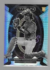 ENDY RODRIGUEZ 2023 PANINI CHRONICLES TITAN HYPER PRIZMS ROOKIE CARD #4  /75