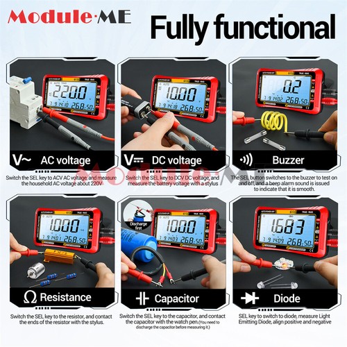 ANENG 612 613 écran LCD AC/DC multimètre numérique portée automatique multimultimètre - Photo 12/28