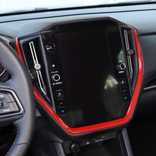 Red Interior Center Navigation Frame Trim Cover Strips Fits Subaru Wrx 2022-2026