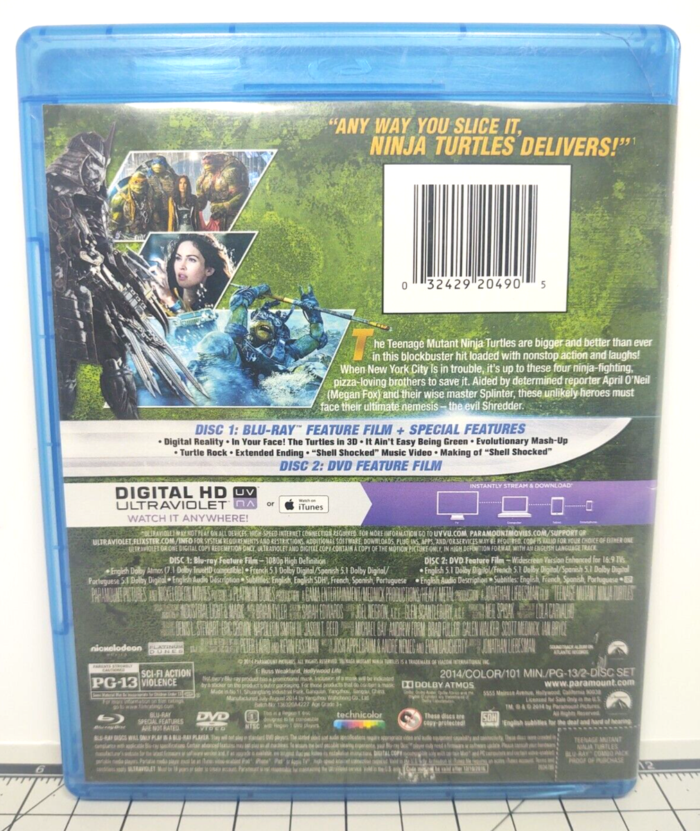 Teenage Mutant Ninja Turtles Live Action Movie (Blu-Ray, 2014) 2