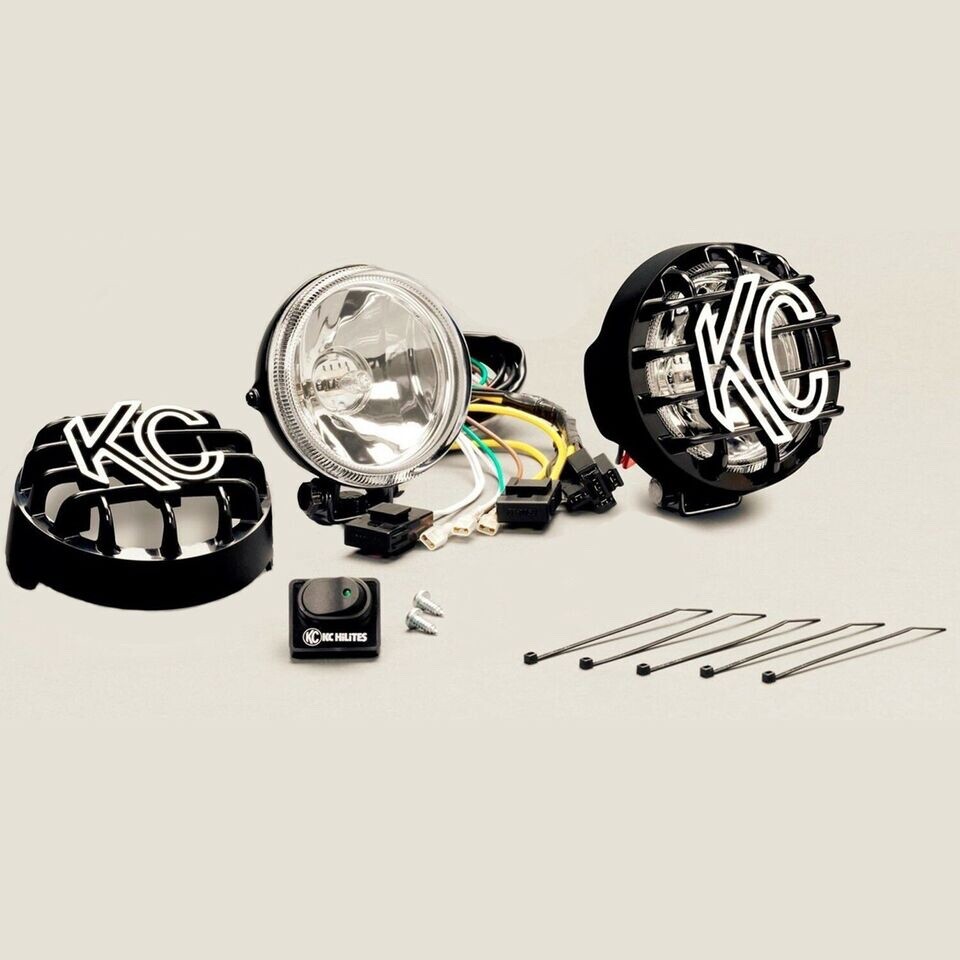KC HiLites 4" Rally 400 Halogen Driving Light Pair Kit | 55W, Round, Spread Beam