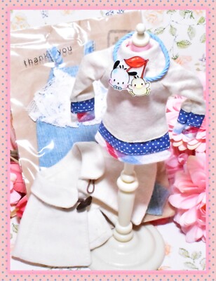 Neo Blythe Doll Outfit Handmade Dealer Pullip 1/6 Clothes Cape Denim Jumper Set